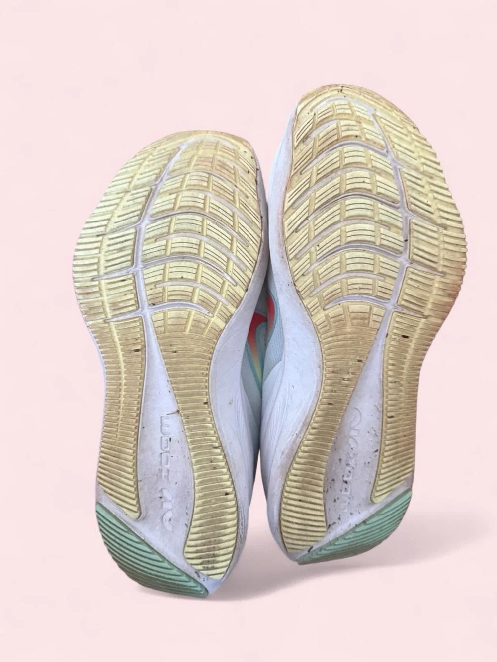 Nike Women's Running Shoes - White with Mint, Iridescent & Red Accent